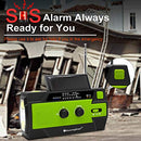 Emergency Crank Radio，4000mAh-Solar Hand Crank Portable AM/FM/NOAA