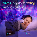 Galaxy Projector for Bedroom, White Noise Galaxy Light, Remote Timer Star Projector
