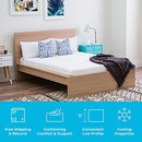 Linenspa 5 Inch Gel Memory Foam Mattress - Firm Support - Twin, White