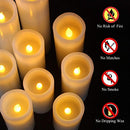 Flameless Candles Battery Operated Candles 4" 5" 6" 7" 8" 9" Set of 9 Ivory LED Candles
