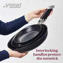 Anolon Smart Stack Hard Anodized Nonstick Cookware, 11 Piece Set, Black