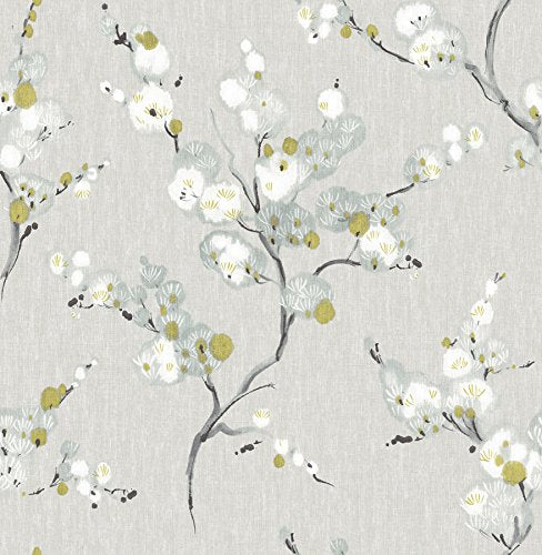 NuWallpaper NU2679 Mirei Peel & Stick Wallpaper, Grey