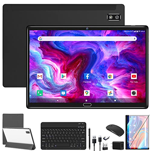 2023 Newest Android 11.0 Tablet, 2 in 1 Tablet 10.1 Inch, 4G Cellular Tablet with Keyboard