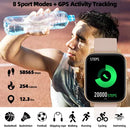 Smart Watch Answer/Make Calls, Fitness Watch with AI Control Call/Text, Android Smart