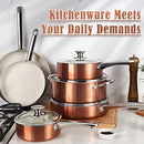 13-Piece Cookware Set Non-stick Ceramic Coating Cooking Set, Induction Pots Pans Set