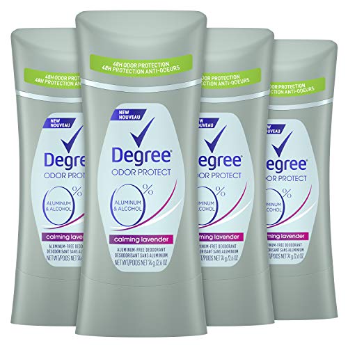 Degree 0% Aluminum Free Deodorant 48H Odor Protection Calming Lavender Deodorant