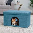 Pet House for Cats and Small Dogs - Collapsible Living Room Ottoman Footstool Cat