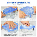 Silicone Stretch Lids 14 Pack Include 2Pcs XXL Size up to 9.8'' Diameter, Reusable