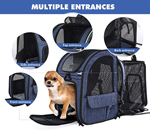 Pet Carrier Backpack, Dog Carrier Backpack, Expandable with Breathable Mesh for Small