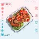 Glass Food Storage Containers with Lids, [24 Piece] Airtight Glass Storage Containers