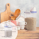 2Pack, Rice Storage Bin with Airtight Design Grain Flour Nuts Organization