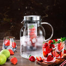 Pitcher, Fruit Infuser Water Pitcher with Removable Lid, High Heat Resistance  Pitcher