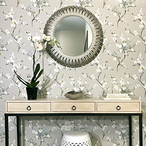 NuWallpaper NU2679 Mirei Peel & Stick Wallpaper, Grey