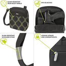 Travelon Anti-Theft Concealed Carry Slim Bag, Black, 7.75 x 9.25 x 2.25