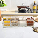 Aogist Kitchen Spice Pots, 4 Piece Clear Seasoning Box