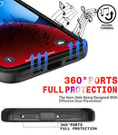 iPhone 14 Case [Shockproof] [Dropproof] [Tempered Glass Screen + Camera Lens Protector],
