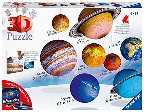 3D Puzzle Solar System, Multicolor