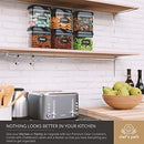 Airtight Food Storage Container Set - Set of 6, All Same Size, Includes Labels & Marker