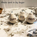 Gift for Mom, White Love You Mom Pears,Mom birthday gift