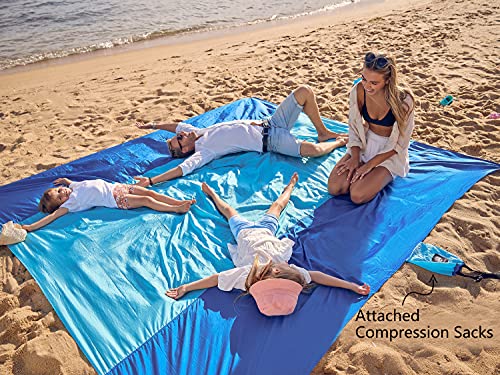 Beach Blanket Sandproof, Beach Mat, Big & Compact Sand Free Mat Quick Drying,