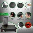 2-in-1 Panini Press Grill Gourmet Sandwich Maker & Griddle, Nonstick Coating