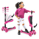 Hurtle 3-Wheeled Scooter for Kids-Wheel LED Lights,Adjustable Lean-to-Steer