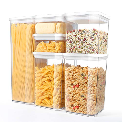 Airtight Food Storage Containers 6 Pieces - Pantry Organization and Storage Container