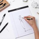 50-Sheet Legal Note Pad, Wide Ruled, 8.5 x 11.75 Inches, White - Pack of 12