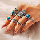 82 Pcs Vintage Silver Knuckle Rings Set for Women
