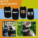 Small Dog Clothes for Boys - Black Dog Shirt Pack of 4 - for Small Dogs
