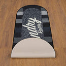 Laundry Collection Checkered Border Non-Slip Rubber Back Runner Rug,