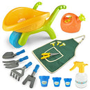 Kids Gardening Tool Set, Garden Toys with Wheelbarrow, Kids Garden Tools