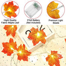 6 Pack Maple Leaves Garland String Light Thanksgiving Decorations, 10Ft/20 Led