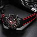 Men’s Stylish Wrist Watch, Genuine Silicone Strap Sport Watch