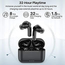 Hybrid Active Noise Cancelling Wireless Earbuds, in-Ear Detection Headphones