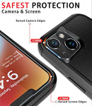 iPhone 14 Case [Shockproof] [Dropproof] [Tempered Glass Screen + Camera Lens Protector],