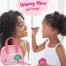Toddler Play Purse for Kids Ages 3-5 4-5, Purse Toys with Pretend Makeup, Keys, Smartphone