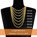 Diamond Cut Miami Cuban Link Chain for Men, Gold Chain for Men
