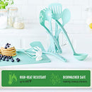 GreenLife Nylon Cooking Set, 7-Piece, Turquoise, 7pc Utensil, Turqouise