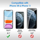 Screen Protector for iPhone 11 and iPhone XR, 6.1-Inch, Tempered Glass Film, 2-Pack