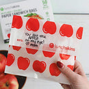 Recyclable + Sealable Paper Sandwich Bags, w/Closure Strip, 50-Count, Apple