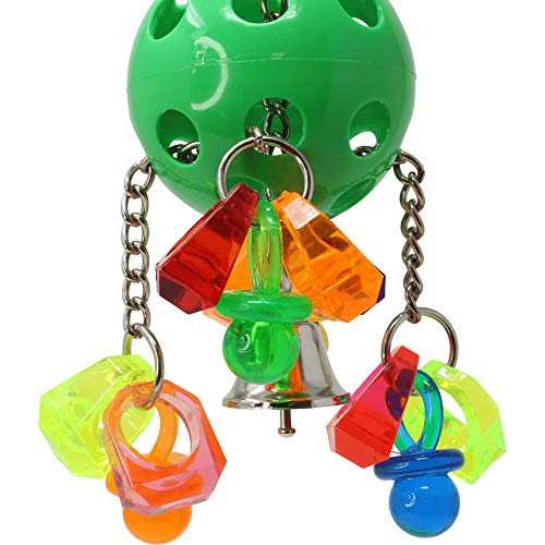 1938 Paci Pull Colorful Pacifier Ring Acrylic Parrot Parrotlet Budgie Quaker African