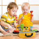 Kids Tool Sets for Boys Age 2-4 Childs Carpenter Preschool Fixing Tool Kit with Yellow Box（23 Pcs）