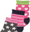 Socks Little Girls Dots/Hearts/Stripes Fashion Crew Socks 6 Pairs Pack, Multi, Small