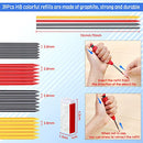 Mechanical Carpenter Pencils Set with 39 Pcs Refills, Built in Sharpener, Construction Pencils
