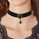 Trasfit 10 Pieces Lace Choker Necklace for Women Girls, Black Classic Velvet Stretch