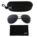 Premium Military Style Classic Aviator Sunglasses, Polarized, 100% UV Protection
