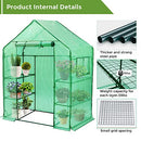 Small Walk in Greenhouse for Outdoors with PE Cover and Roll Up Door