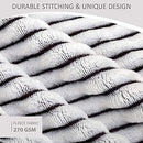 Fleece Throw Blanket for Couch – 50x60 for Adult and Kids, Lightweight, Black and White