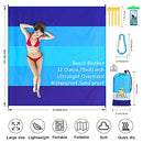 Beach Blanket 78''×81'' 4-7 Adults Oversized Lightweight Waterproof Sandproof Beach